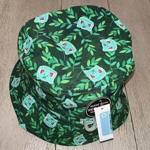 Bulbasaur Leaf Pattern Bucket Hat